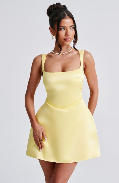Minivestido Chloe Lemon - Bonita Moda de Verano