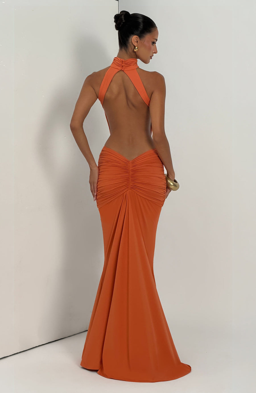 Vestido largo de verano Chloe Burnt Orange