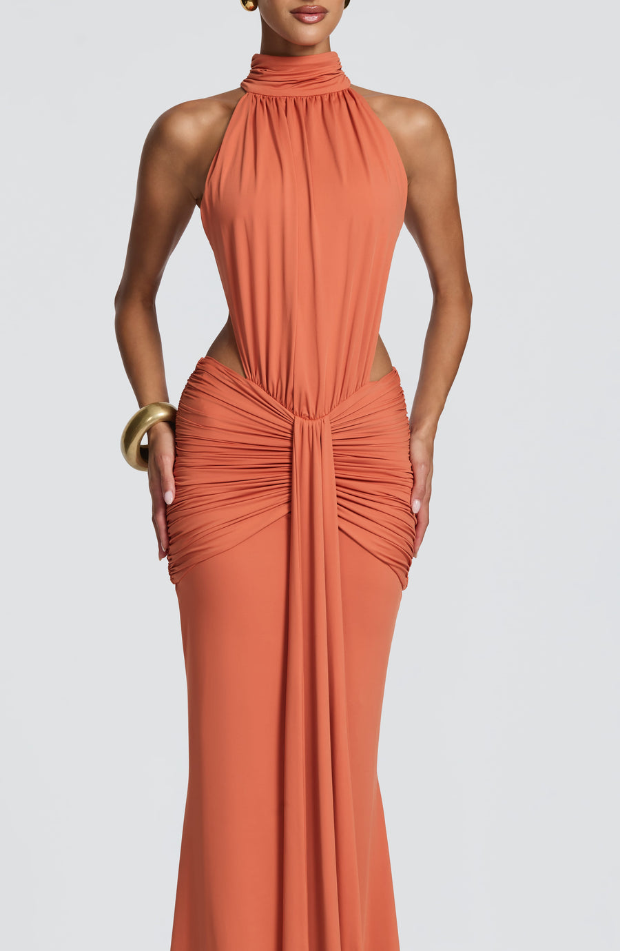 Vestido largo de verano Chloe Burnt Orange