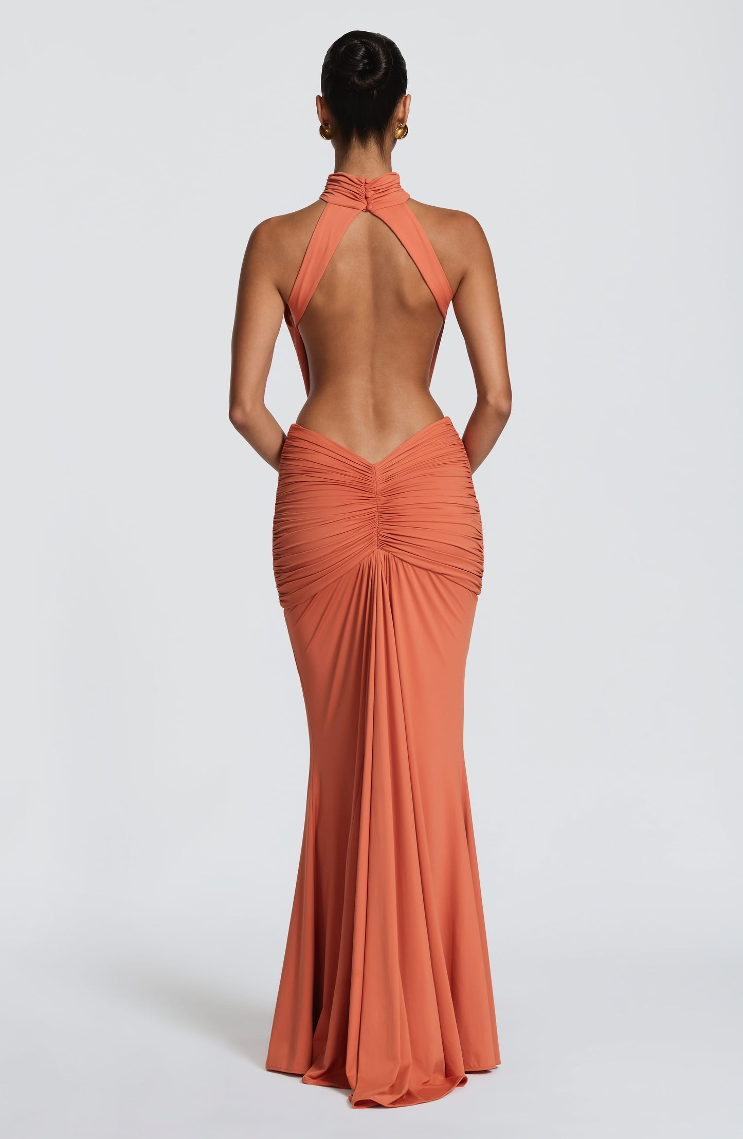 Vestido largo de verano Chloe Burnt Orange