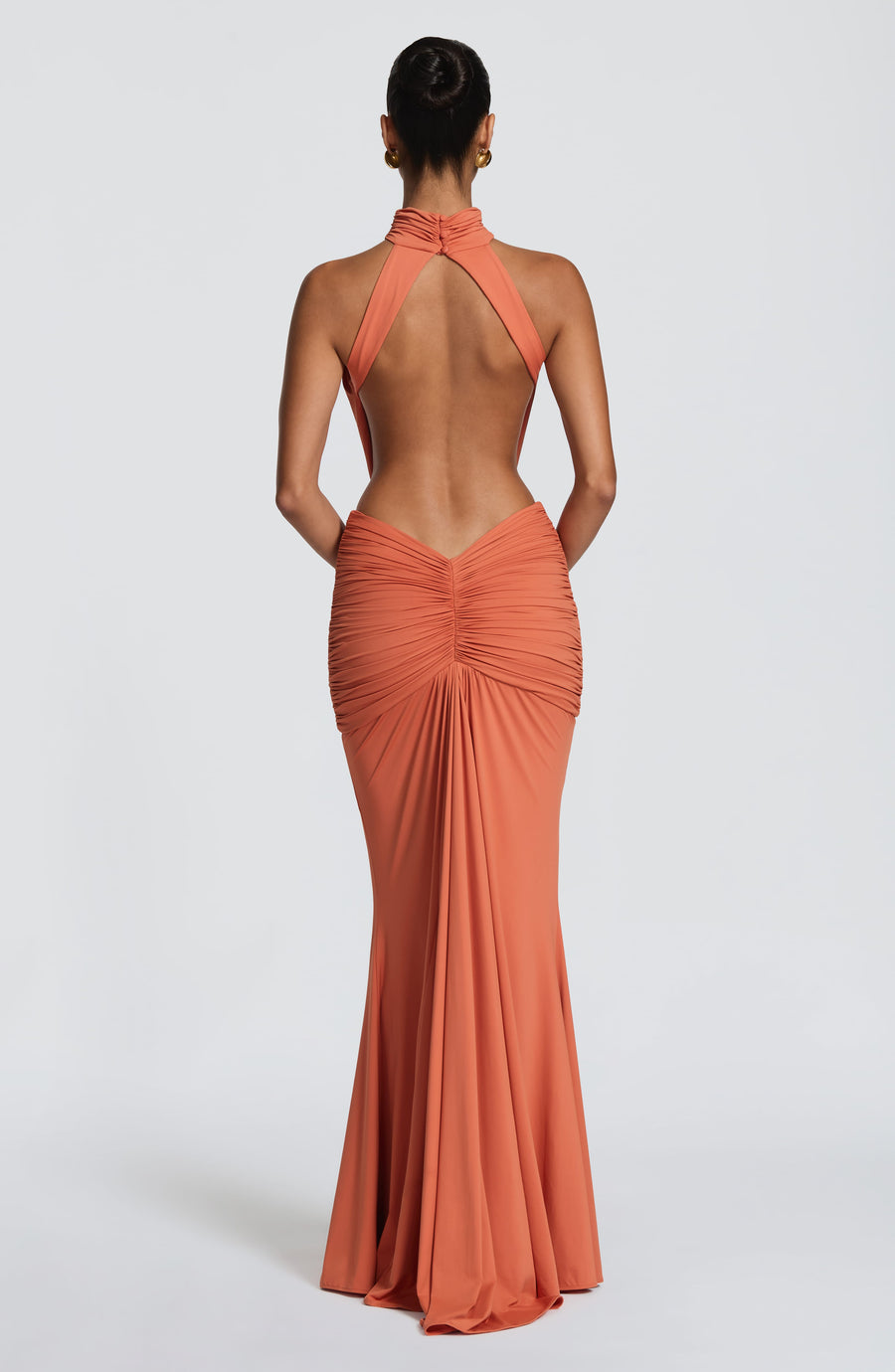Vestido largo de verano Chloe Burnt Orange