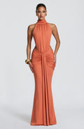 Vestido largo de verano Chloe Burnt Orange