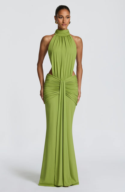 Vestido largo de verano Sophia Olive
