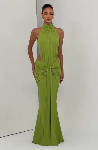 Vestido largo de verano Sophia Olive