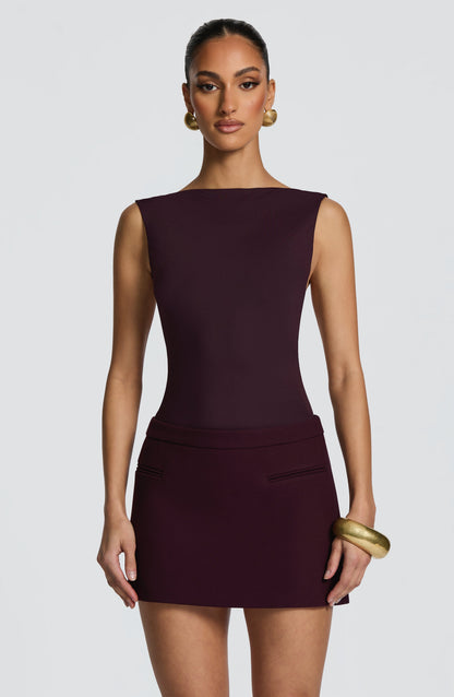 Sophia Plum Bodysuit para moda de verano