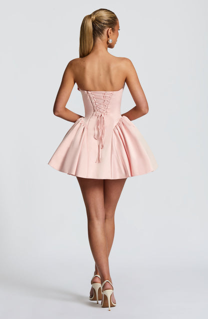 Mini Vestido Rosa Rubor Sophia - Moda Veraniega Encantadora