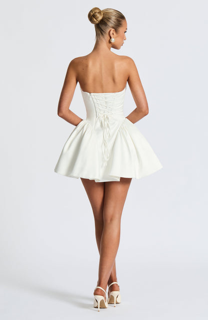 Sophia Ivory Mini Sundress - Lindo vestido de verano