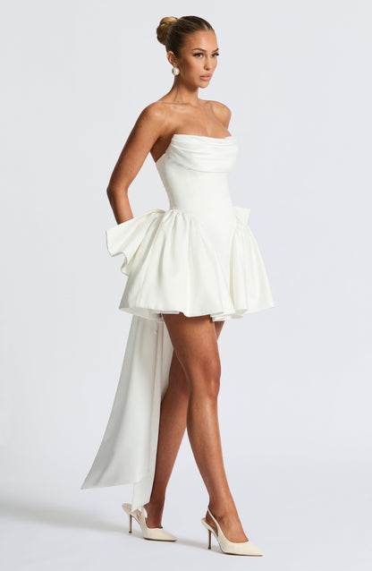 Sophia Ivory Mini Sundress - Lindo vestido de verano