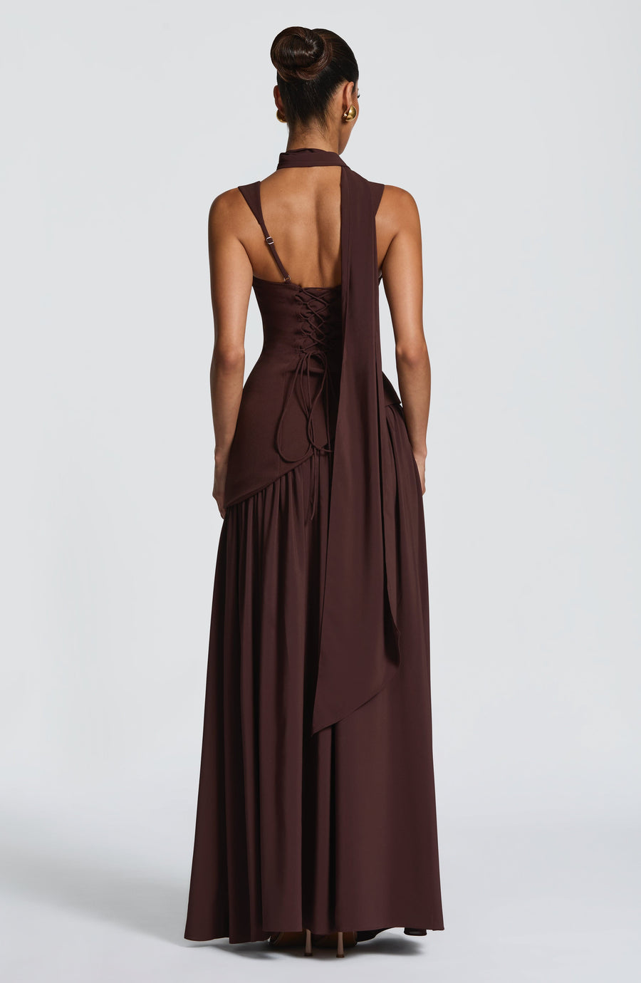 Vestido largo de verano Samantha Plum Brown