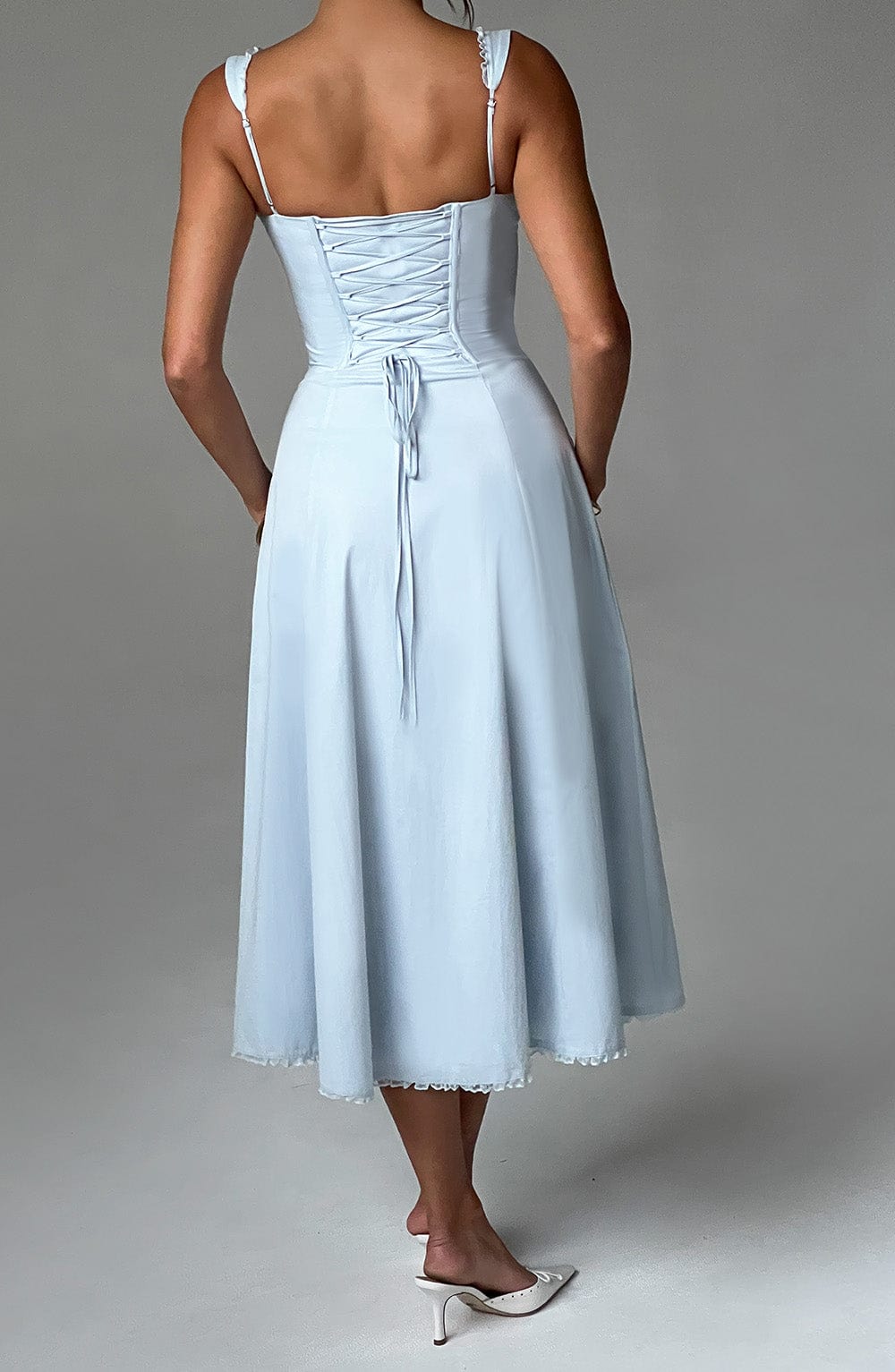 Vestido de verano midi Chloe Blue - Perfecto para los días de verano