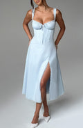 Vestido de verano midi Chloe Blue - Perfecto para los días de verano