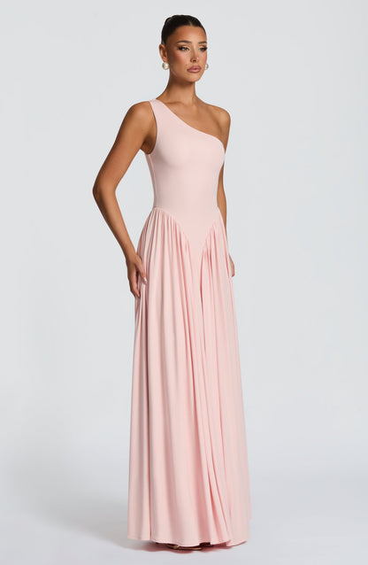 Vestido largo de verano Sophia Soft Blush