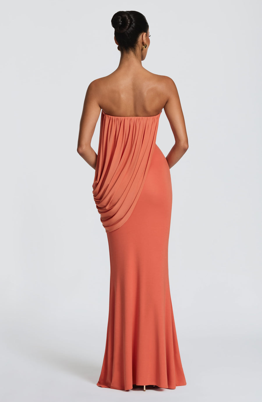 Vestido largo de verano Sophia en naranja quemado