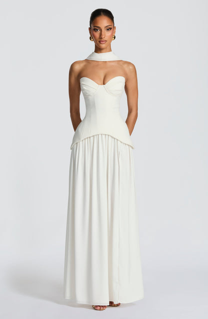 Vestido largo de verano Sophia Ivory