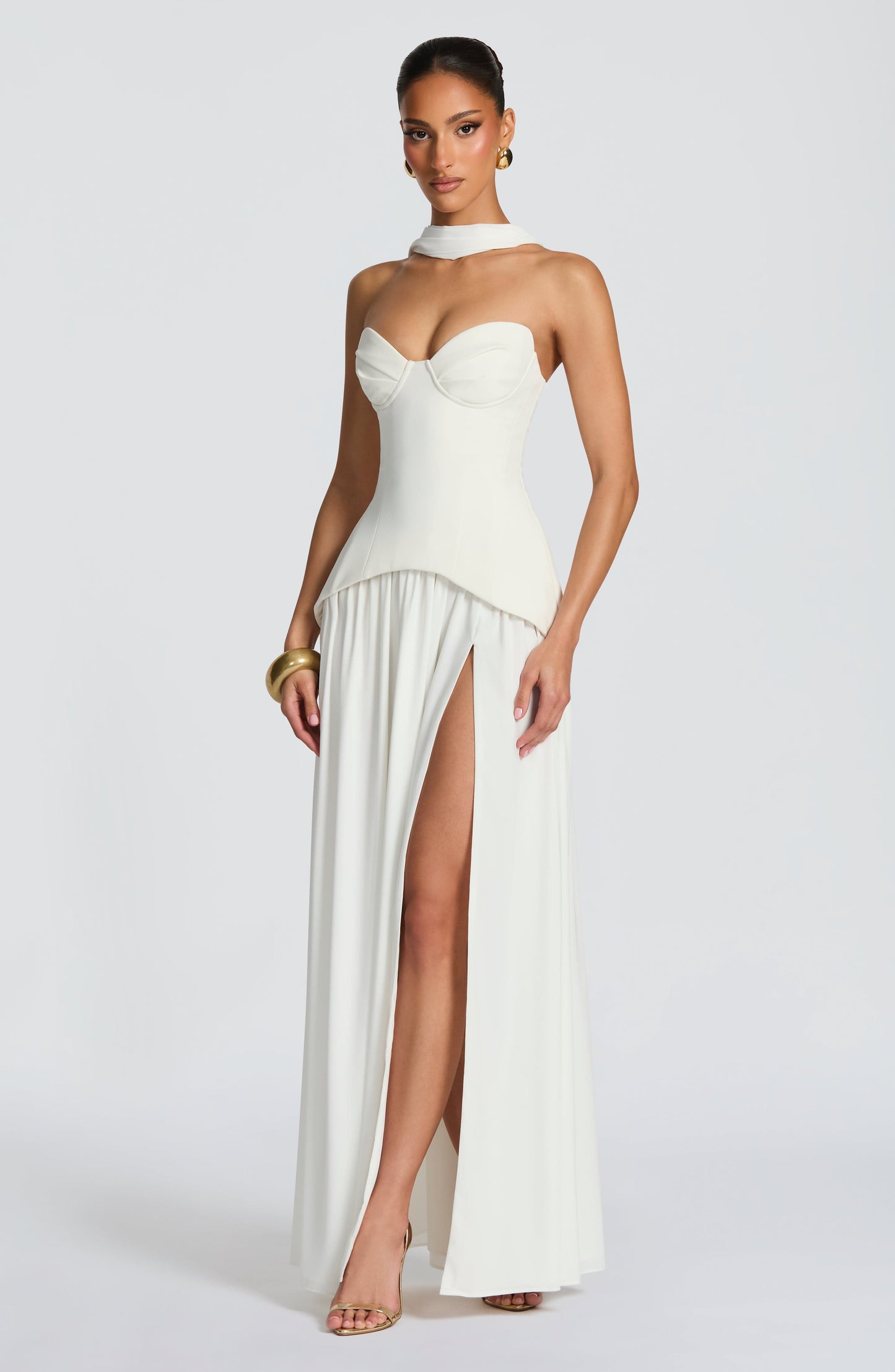 Vestido largo de verano Sophia Ivory