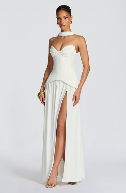 Vestido largo de verano Sophia Ivory