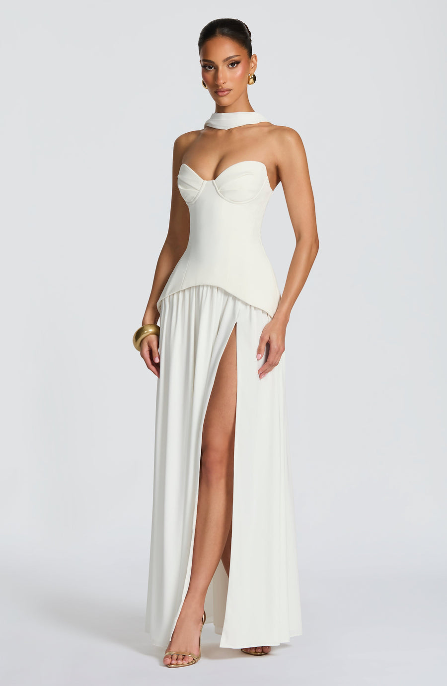 Vestido largo de verano Sophia Ivory