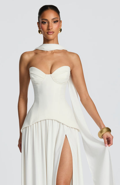 Vestido largo de verano Sophia Ivory