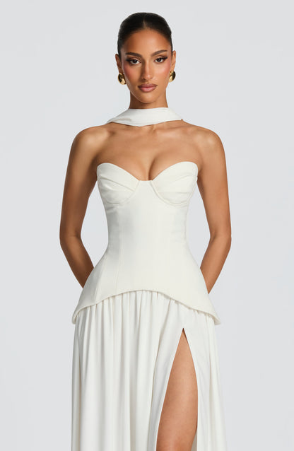 Vestido largo de verano Sophia Ivory