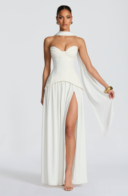 Vestido largo de verano Sophia Ivory