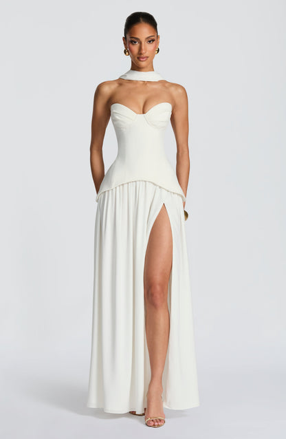 Vestido largo de verano Sophia Ivory