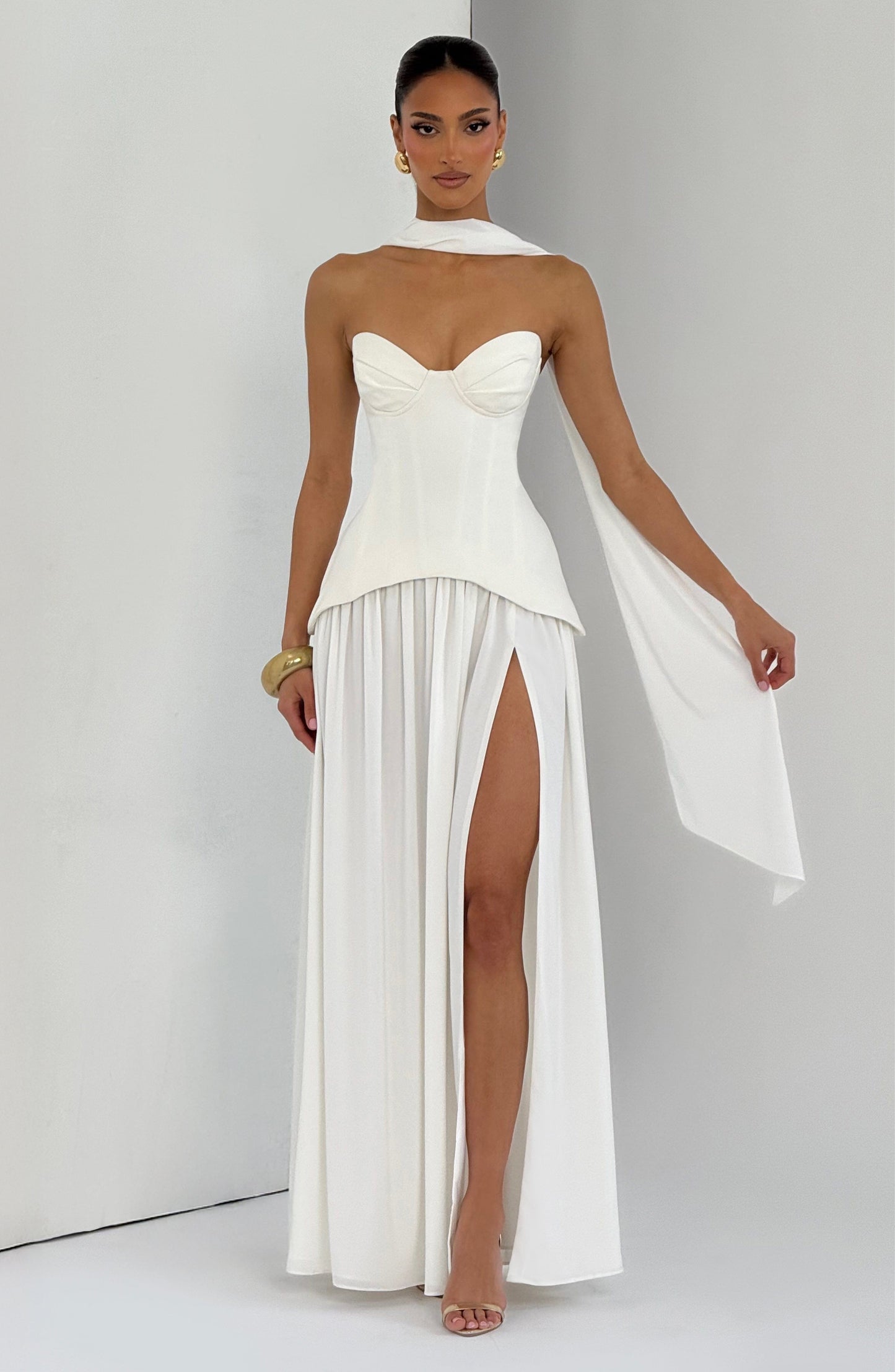 Vestido largo de verano Sophia Ivory