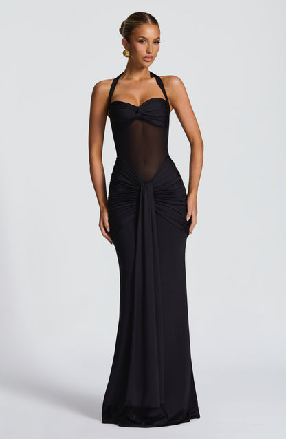Vestido largo de verano Sophia negro