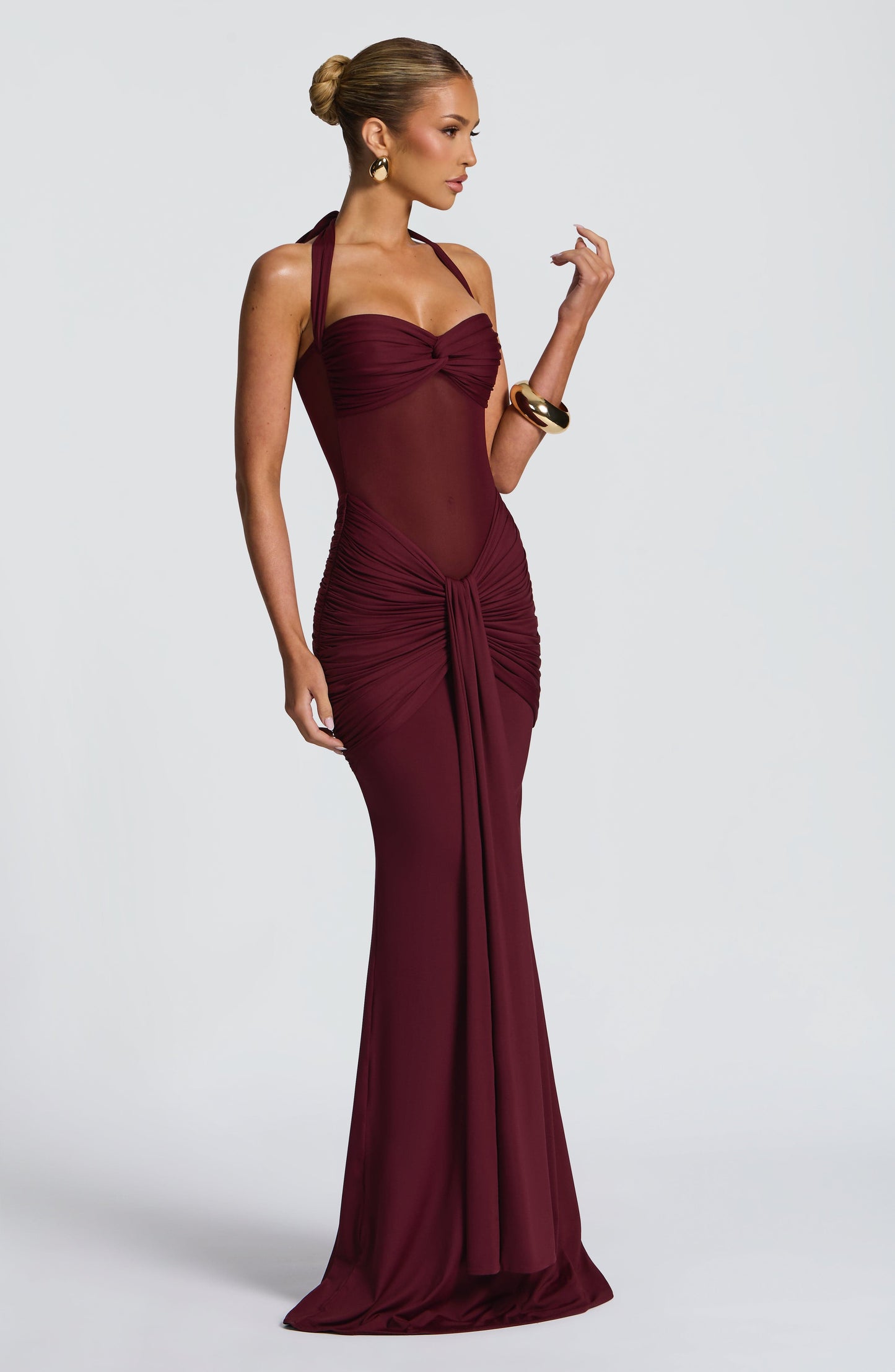 Vestido largo de verano Sophia Cherry Lacquer