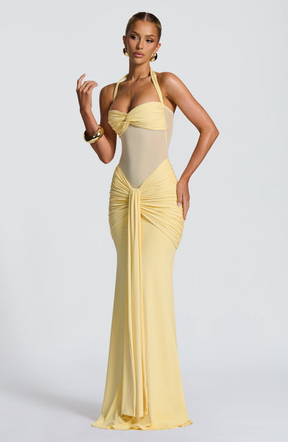 Vestido de verano largo Chloe Lemon