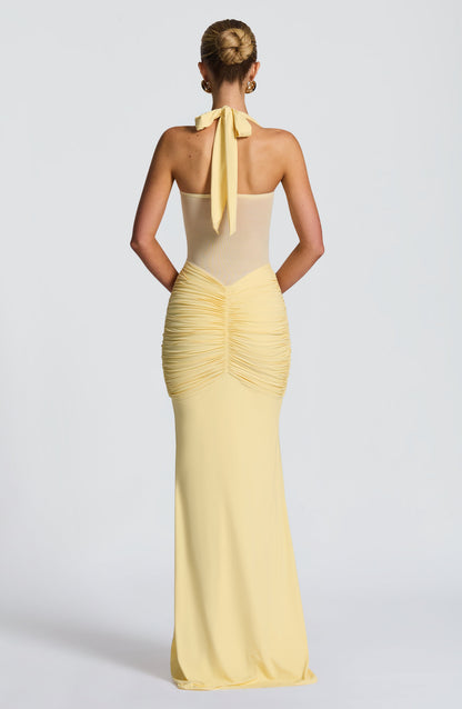 Vestido de verano largo Chloe Lemon