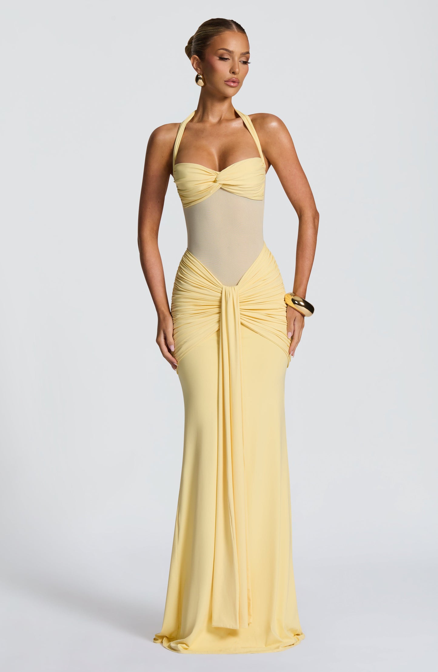 Vestido de verano largo Chloe Lemon