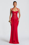 Vestido maxi Sophia rojo para el verano