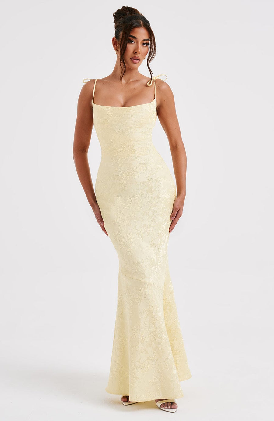 Vestido largo de verano Chloe Lemon