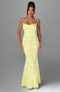 Vestido largo de verano Chloe Lemon