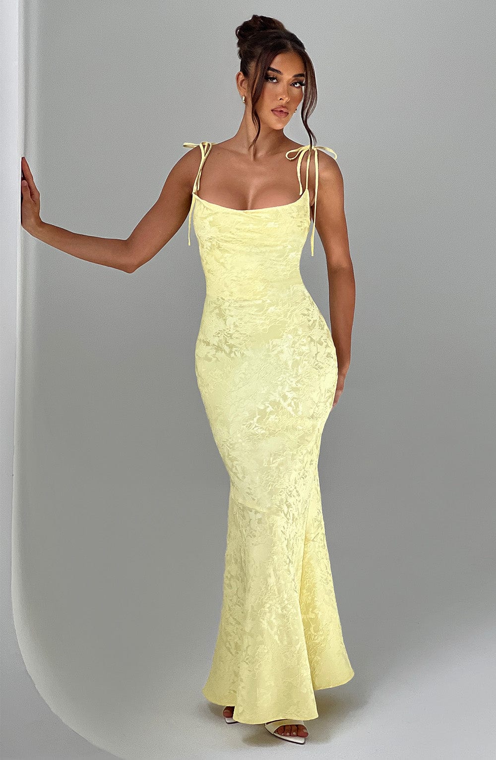 Vestido largo de verano Chloe Lemon