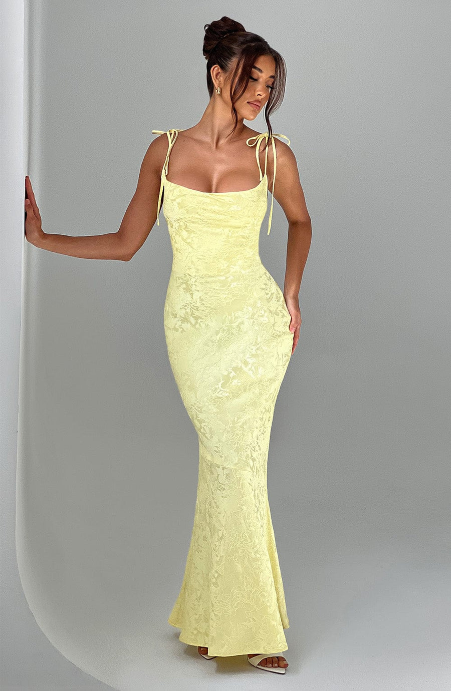 Vestido largo de verano Chloe Lemon