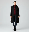 Gabardina de invierno para mujer con diseño de botonadura sencilla