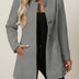 Chaqueta de mujer con corte en A y cuello mandarín - Gris
