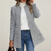 Chaqueta de mujer con frente abierto y corte A - Gris