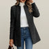 Chaqueta de mujer con frente abierto y corte A - Negro