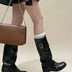 Botas altas de mujer con detalle de hebilla - Negro
