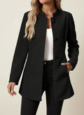 Blazer business casual con cuello alto para mujer