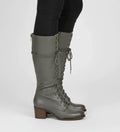Botas militares de tacón para mujer