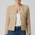Chaqueta corta de tweed para mujer