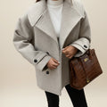 Gabardina de invierno cruzada para mujer