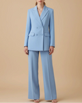 Traje de pantalón de doble botonadura elegante para mujer
