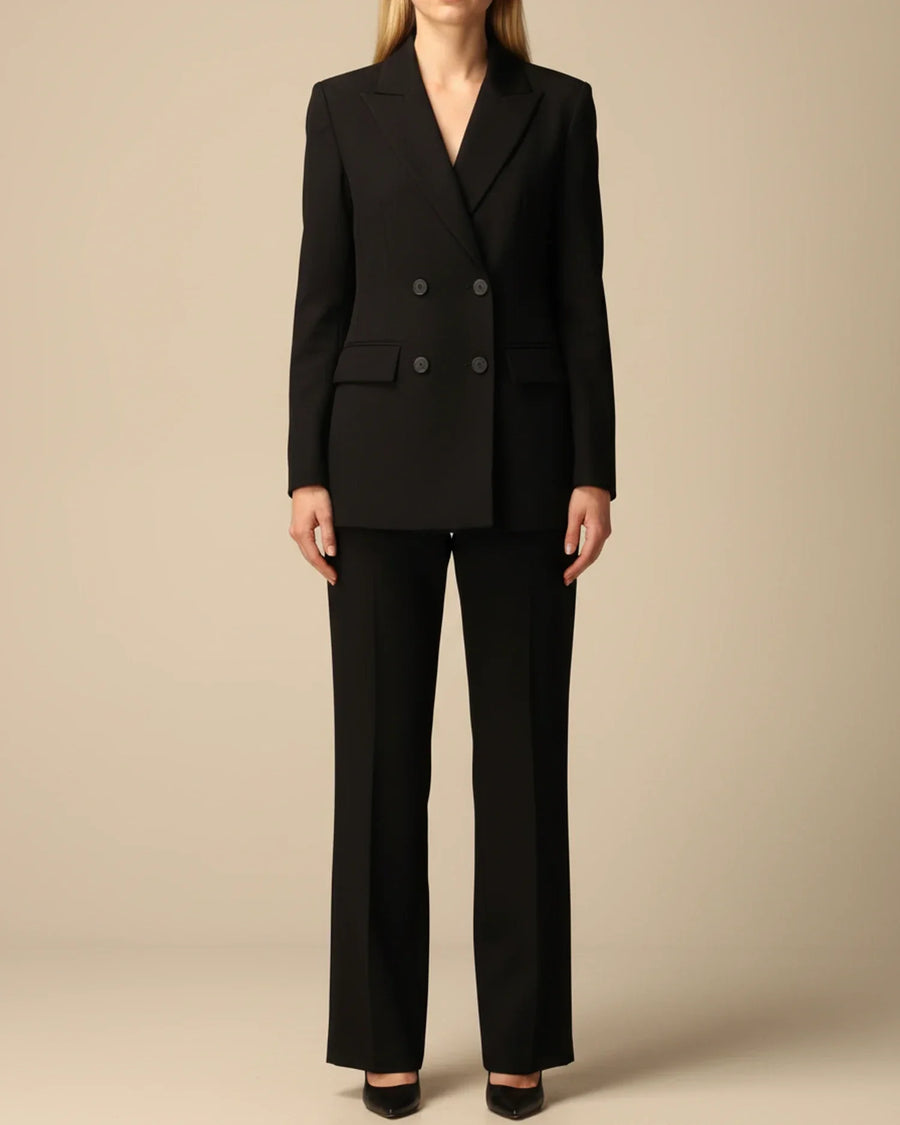 Luvrefashion | Ladies' Elegant Double Breasted Trouser Suit in Pink - styled look
