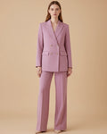 Traje de pantalón de doble botonadura elegante para mujer