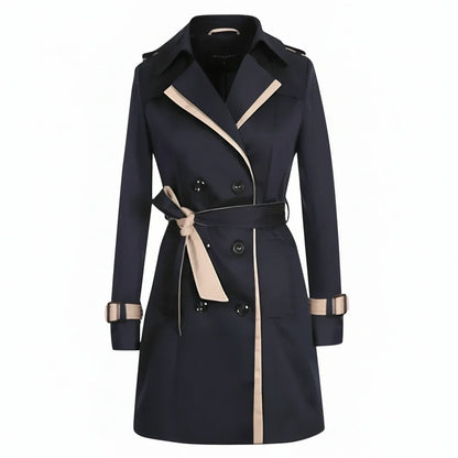 Luvrefashion | Double Breasted Trench Coat for in Black - back view
