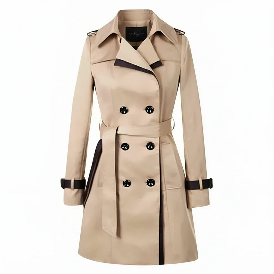 Luvrefashion | Double Breasted Trench Coat for in Black - styled look